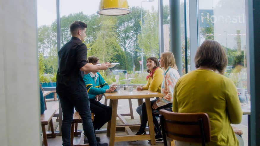 People eating at Honestly Kitchen in Co Leitrim