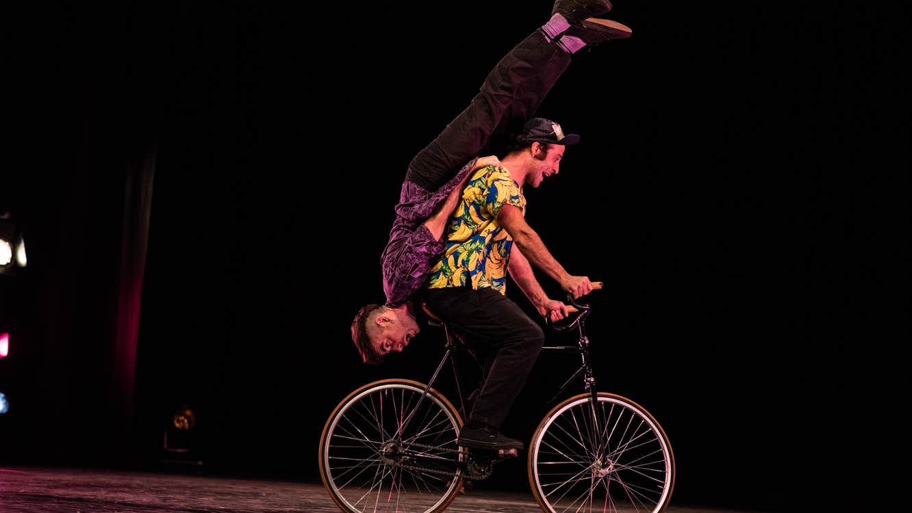 Acrobatic bike Siamsa Tíre stage.
