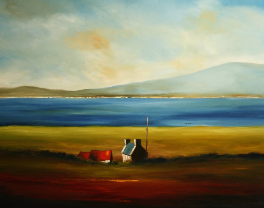 A painting by Padraig McCaul called Where Dreams are Made on display at The Doorway Gallery