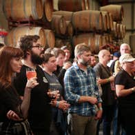 A group of people at a beer tasting