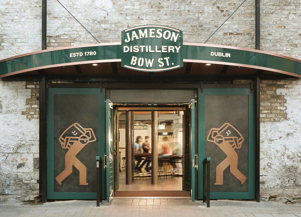 A view of the front entrance of Jameson Distillery Bow Street