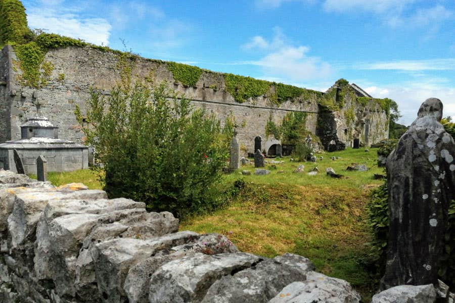 A view of the ruins of Killagha Abbey in Milltown County Kerry