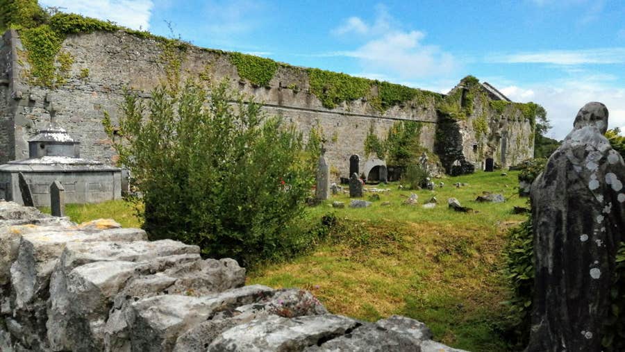 A view of the ruins of Killagha Abbey in Milltown County Kerry
