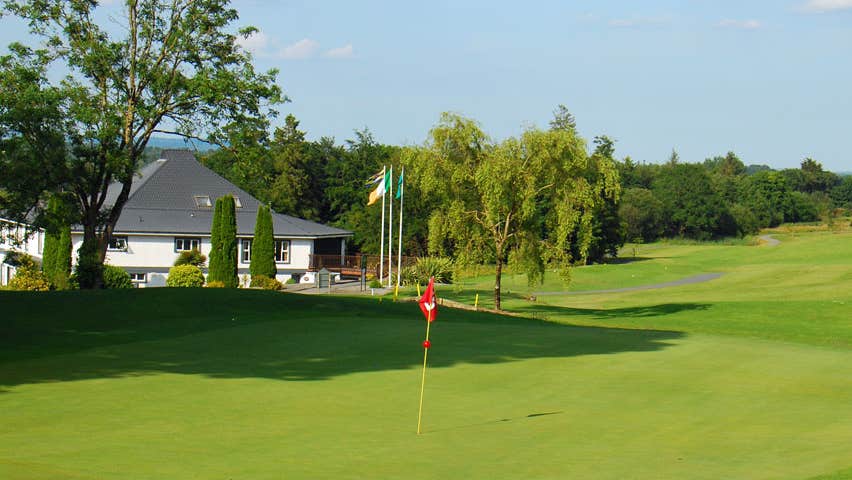 County Longford Golf Club with clubhouse in distance and fairway in foreground