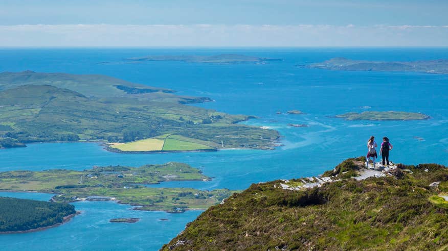 People at the summit of Diamond Hill in Galway