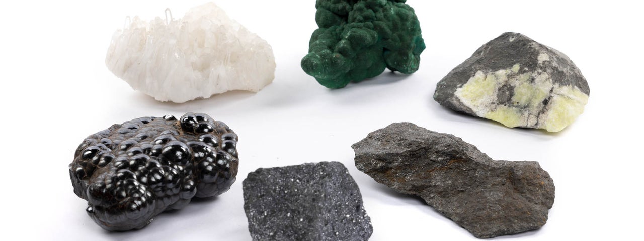 A selection of minerals from the Handling Collection