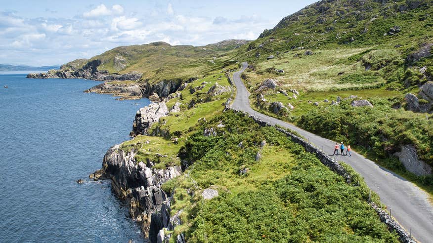 People walking along the Beara Peninsula in West Cork