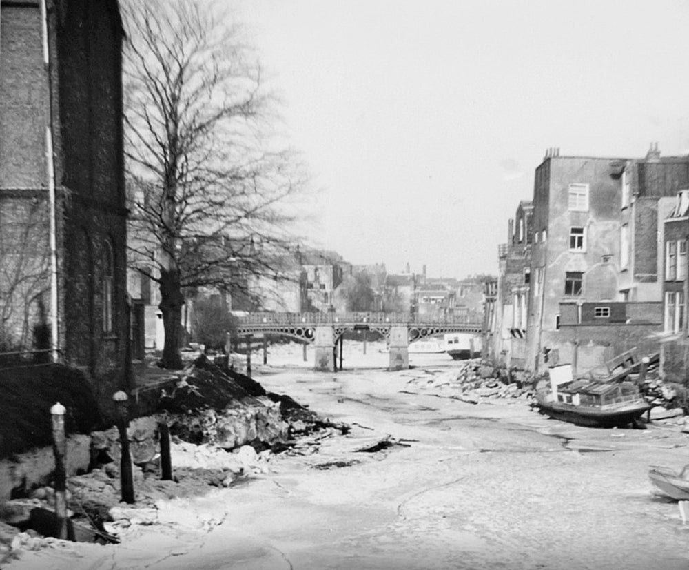 IJs in de rivier in Dordrecht in 1963.