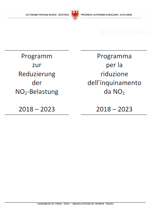 Programma per la riduzione dell’inquinamento da NO2 2018 – 2023