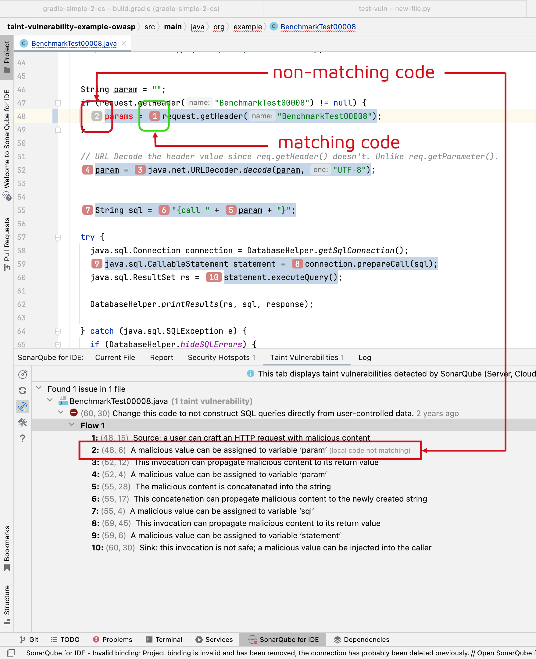SonarQube for IntelliJ will let you know if your code matches that on the server.