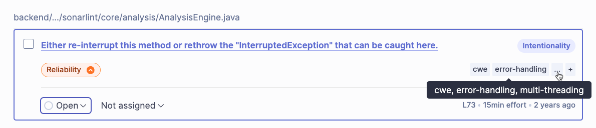 Issue tags