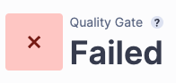 Banner when the quality gate has failed. Banner when the quality gate has failed.