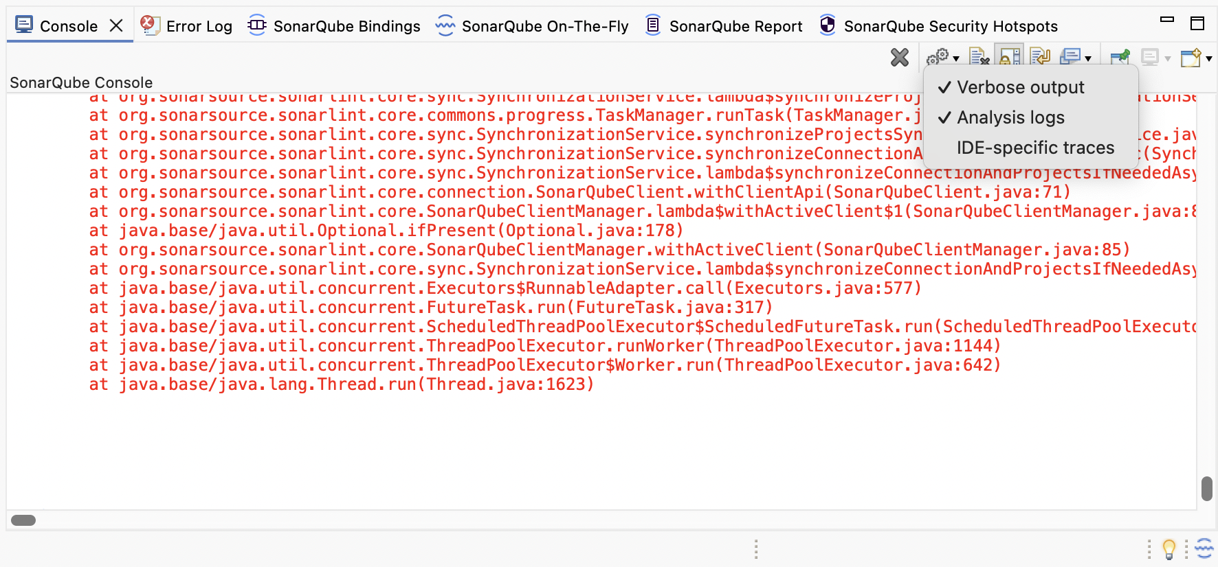 Enable the Verbose output and Analysis logs to help troubleshoot problems with your analysis.