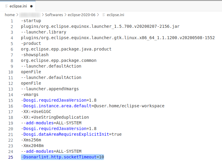 You'll need to edit the eclipse.ini file to add advanced HTTP properties. You'll need to edit the eclipse.ini file to add advanced HTTP properties.