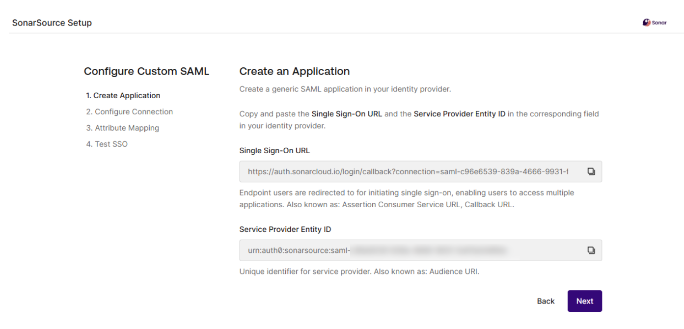 Creating an application