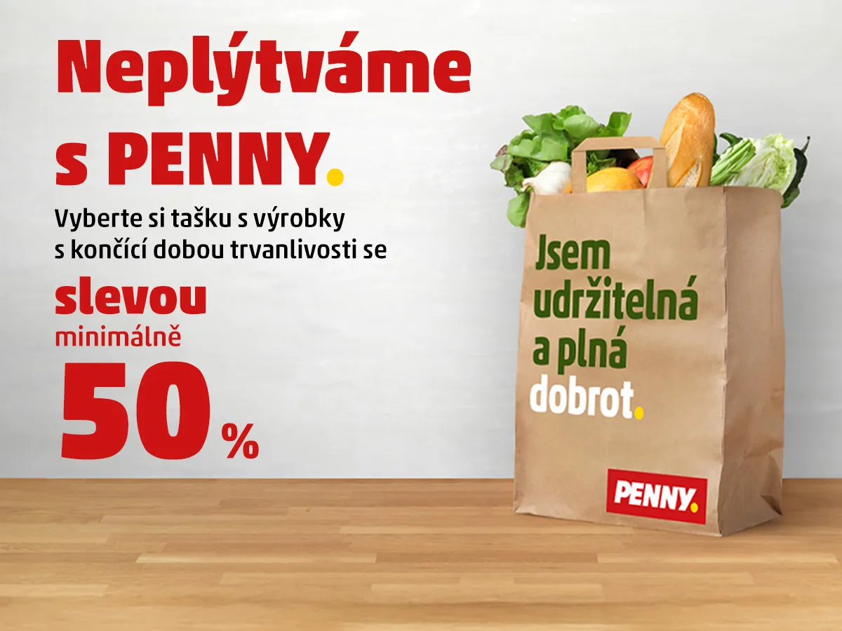 Obrázek znázorňující PENNY balíček Neplýtváme s PENNY.