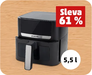 Horkovzdušná fritéza 5,5 l
Sleva 61 %