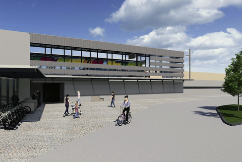 Die neue Zughaltestelle St. Jakob wird im Sommer 2027 in Betrieb gehen und den Umstieg vom Auto auf öffentliche Verkehrsmittel erleichtern. (Foto: STA)