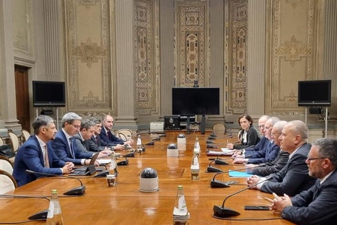 Il 20 dicembre 2023 il ministro Calderoli ha incontrato a Roma i rappresentanti della Provincia di Bolzano e della Provincia di Trento.(Foto: ASP)