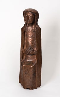 Scultura in rame della collezione Eccel Kreuzer a Bolzano: la “Madonna” di Martin Rainer (1923-2012), artista originario della Val Senales. (Foto: Museo Eccel Kreuzer/Erich Dapunt)