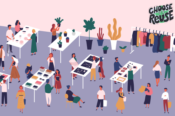 Nachhaltiger Konsum und Kreislaufwirtschaft hat viele Gesichter. Wer Dingen eine zweite Chance gibt und Abfall richtig trennt, reduziert seinen ökologischen Fußabdruck. (Foto: Landesagentur für Umwelt und Klimaschutz/Canva)