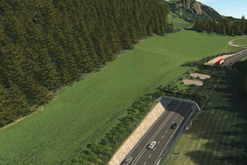 A febbraio sono state avviate le procedure per l’intervento: nell’immagine il rendering del previsto ponte verde. (Rendering: USP/Dipartimento Infrastrutture e Mobilità)
