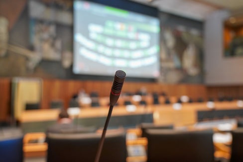 L'aula del consiglio provinciale. (Foto: Südtiroler Landtag/Consiglio della Provincia autonoma di Bolzano/Consëi dla Provinzia autonoma de Balsan)