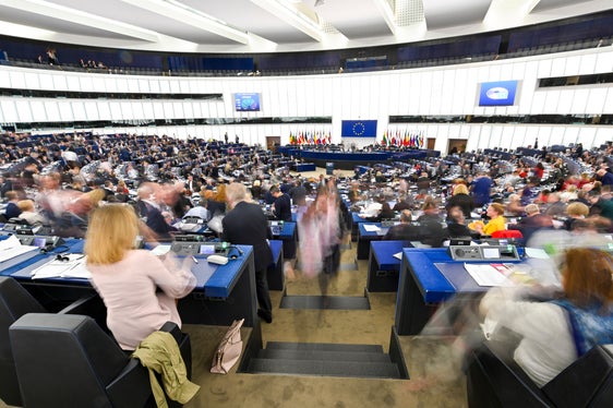 Il Parlamento europeo è attualmente composto da 705 eurodeputati provenienti da 27 Paesi. Le sessioni plenarie
sono tradotte simultaneamente in 24 lingue. (Foto: Parlamento europeo/Filippe Stirnweiss)