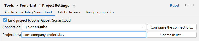 You can enter your Project key directly into the field, or use the search function to find it in a list of projects in your Organization.