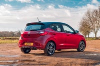 The rear view of Hyundai i10.