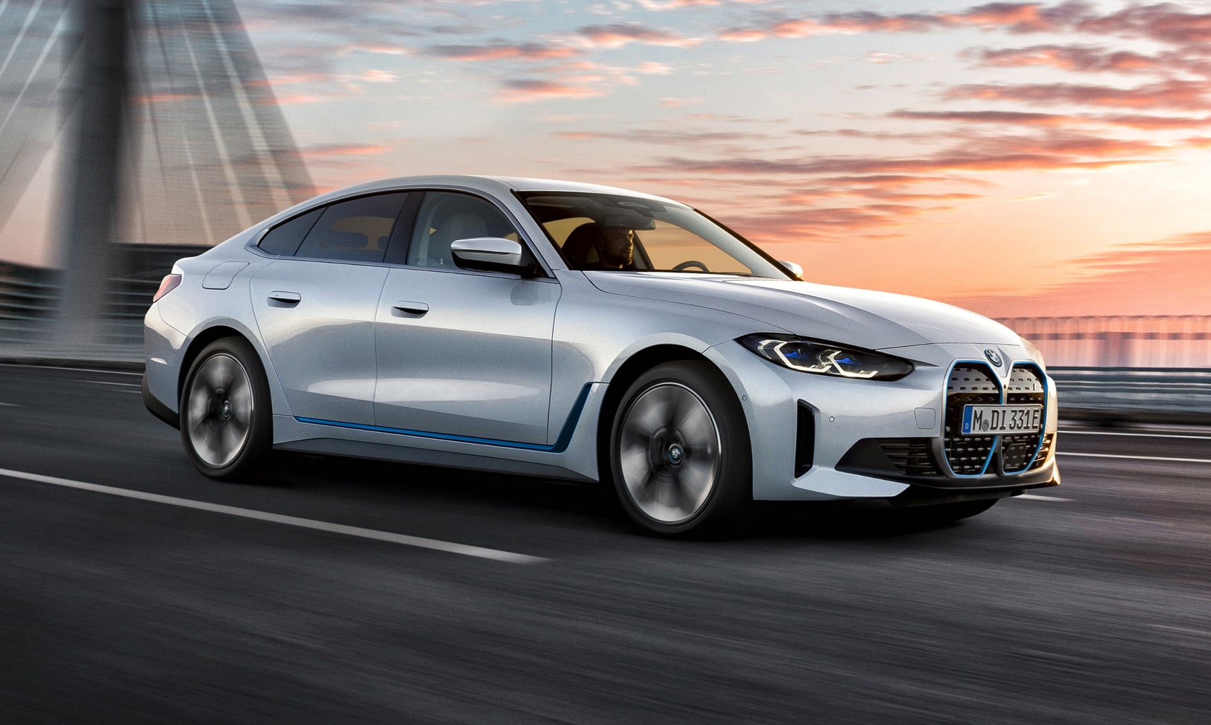BMW i4 on road
