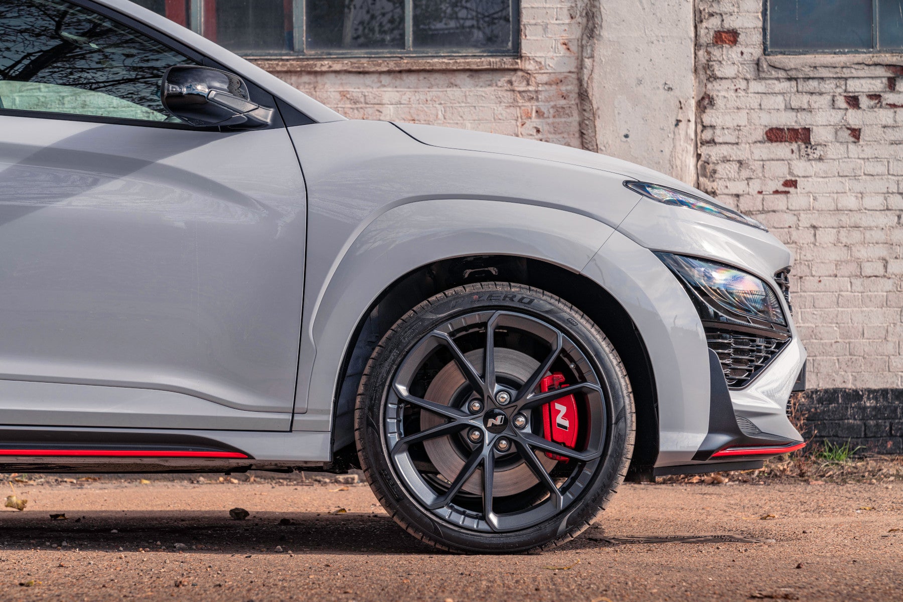 The Kona N gets lower and stiffer suspension, beefier brakes and Pirelli tyres designed specifically for it