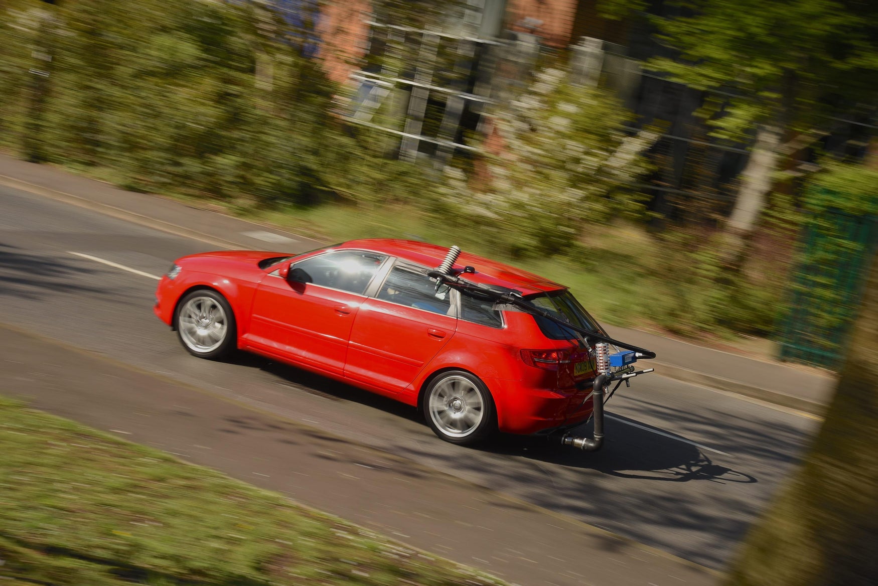 Audi A3 being tested for CO2 emissions