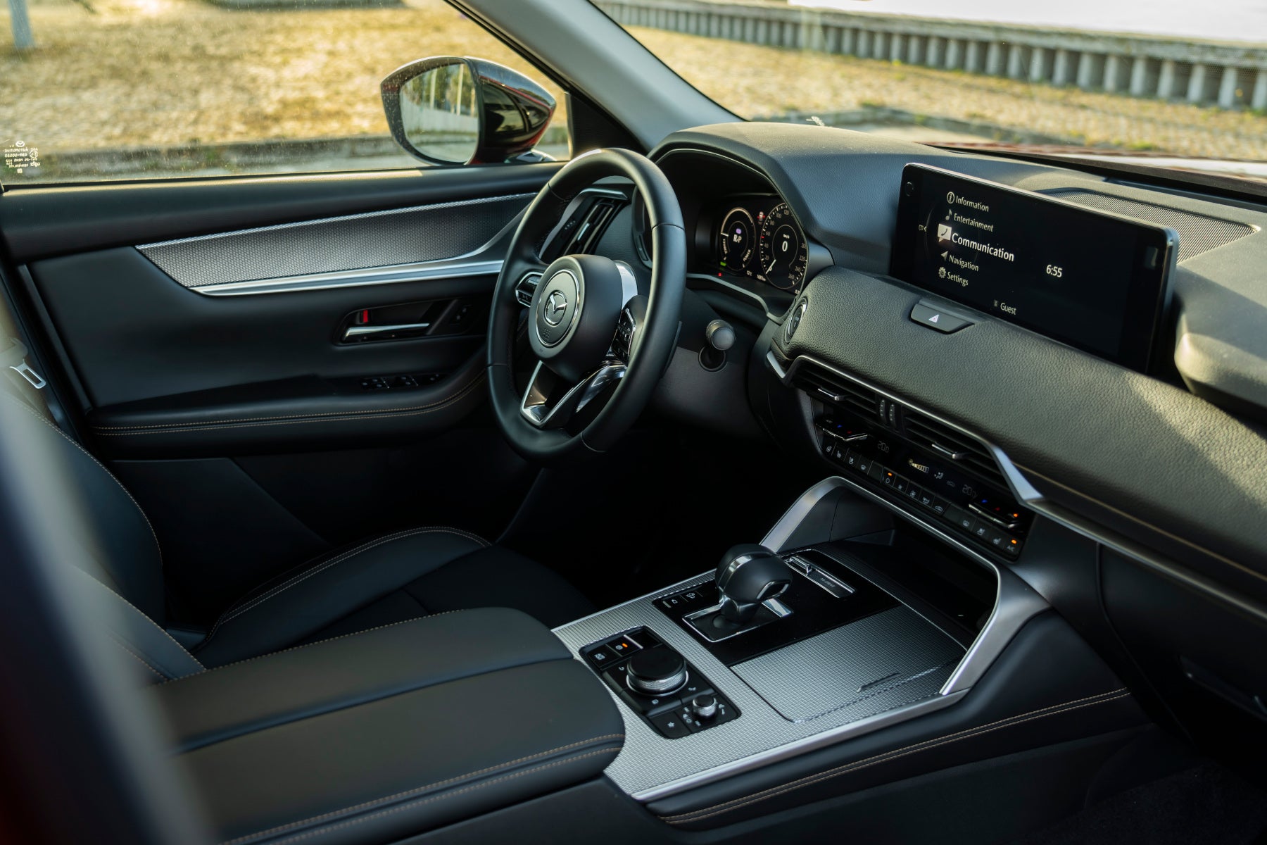 Cabin design is driver-focused and elegant, with a nice mixture of materials