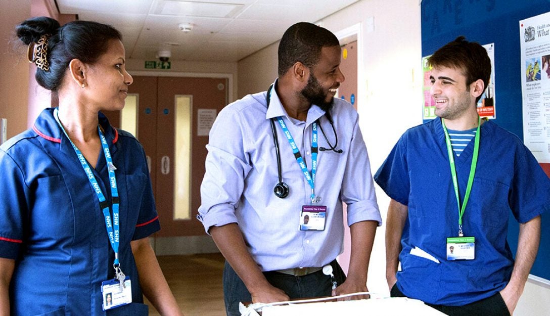 NHS staff in hospital