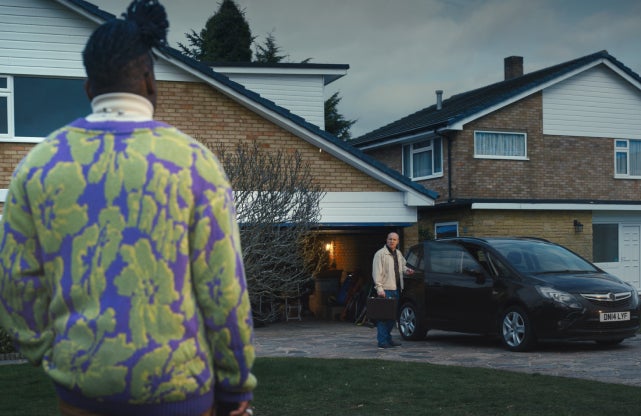 Our story begins with Joe, stepping outside contemplating his same old car that’s been sitting in his driveway for far too long. As he looks up, he spots our rapper. Little does he know, he’s about to go on the most exciting and fantastical ride of his life.