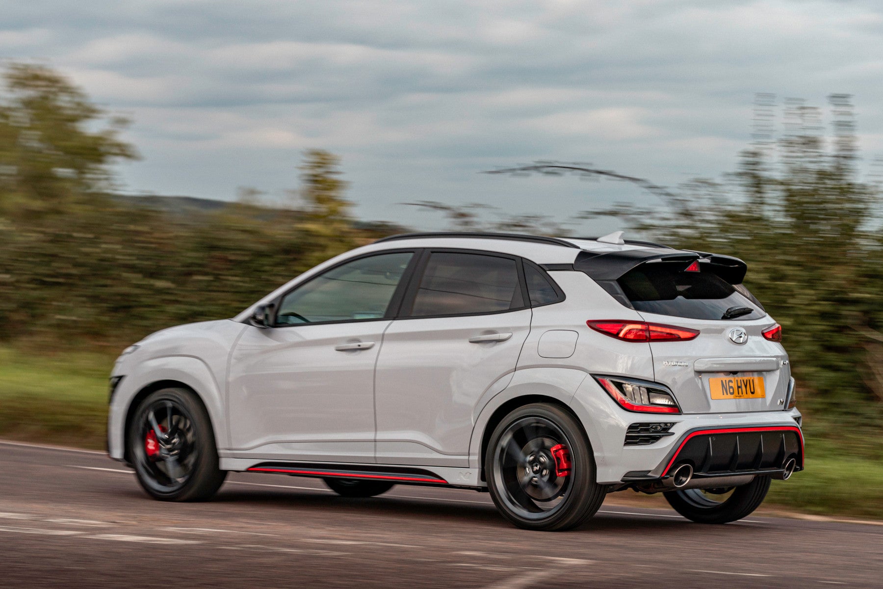 A red and black bodykit helps mark this out from any other Kona