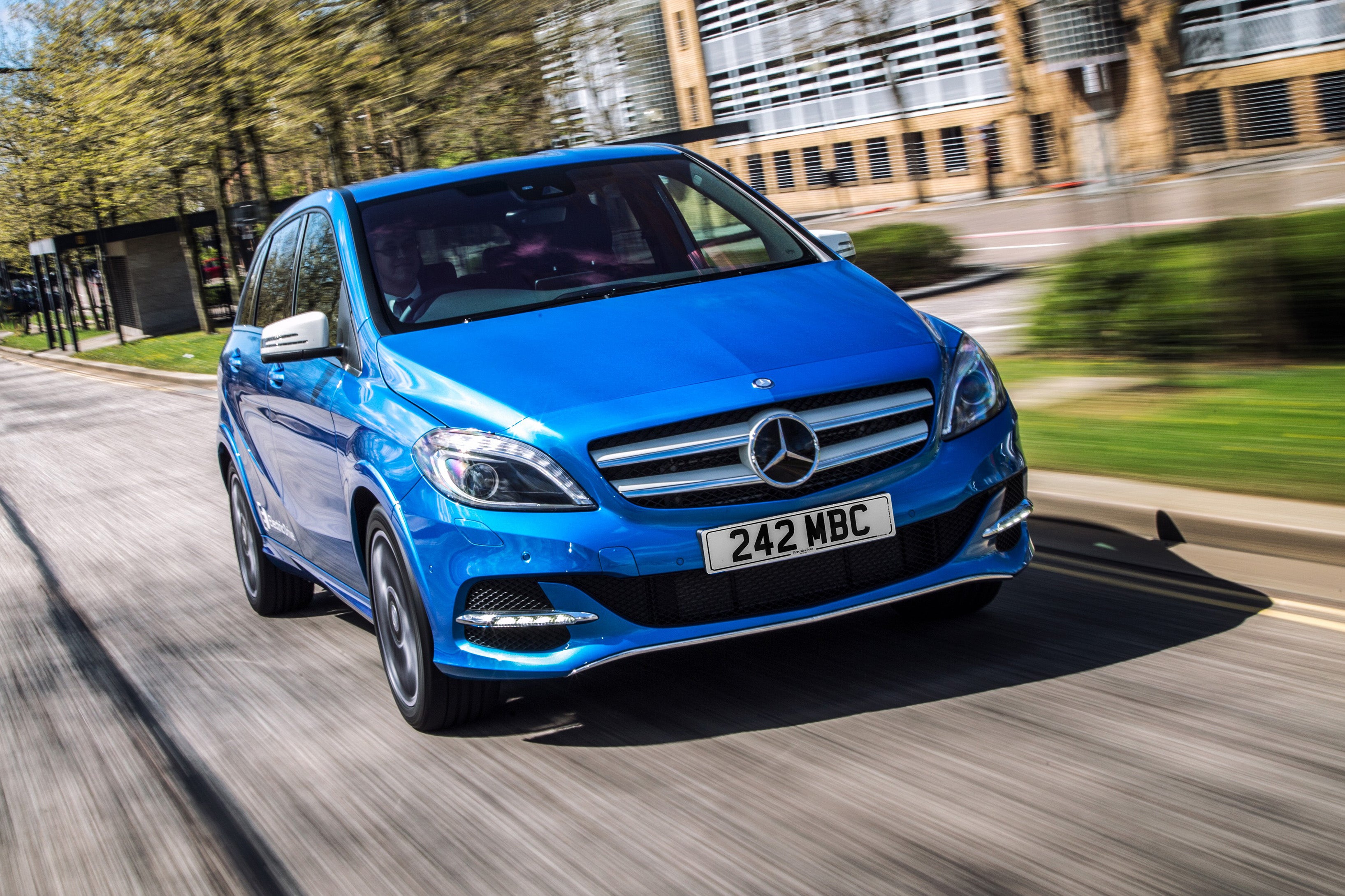 Mercedes-Benz Electric Drive driving front three quarter