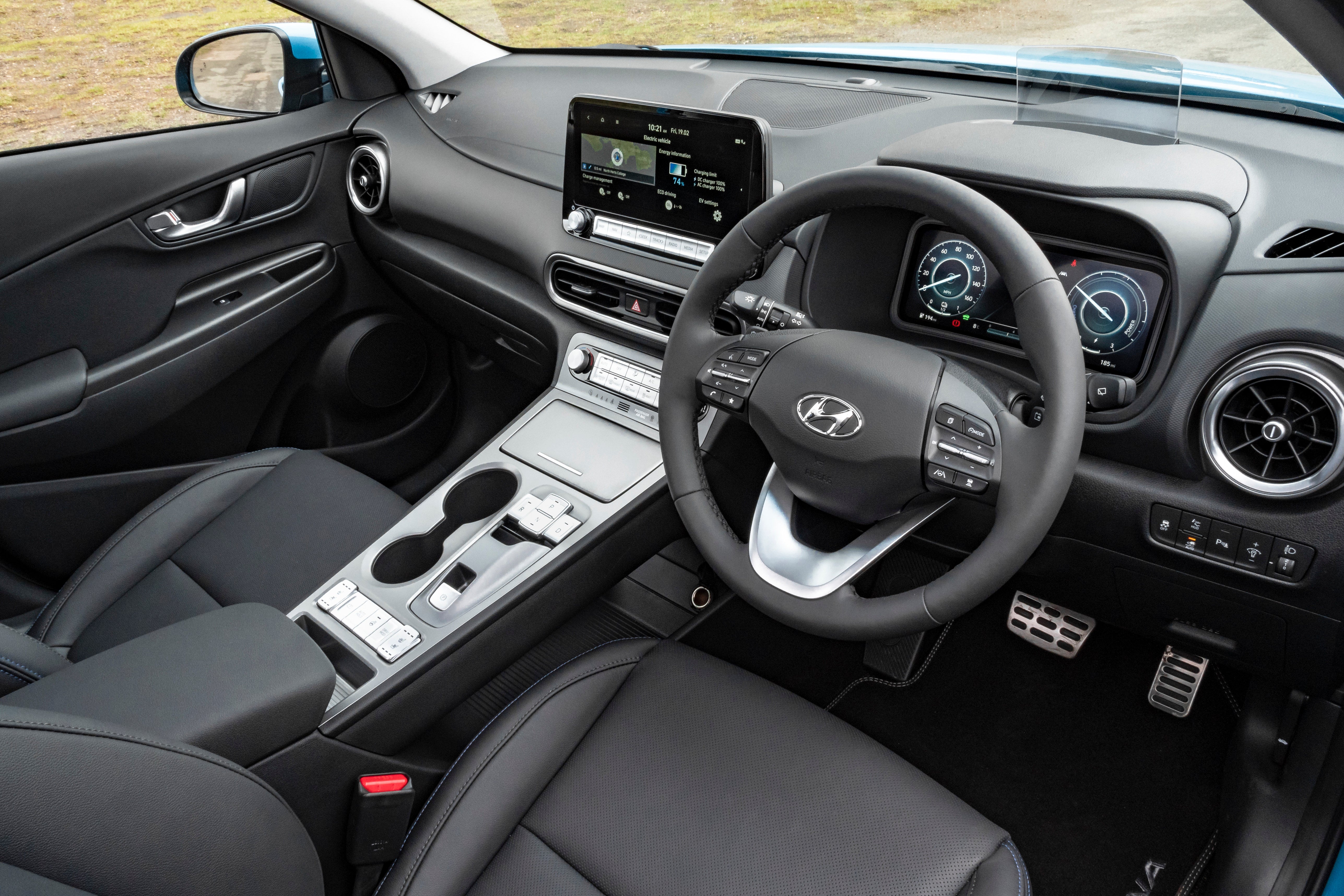 Hyundai Kona Electric Review 2022 interior dashboard