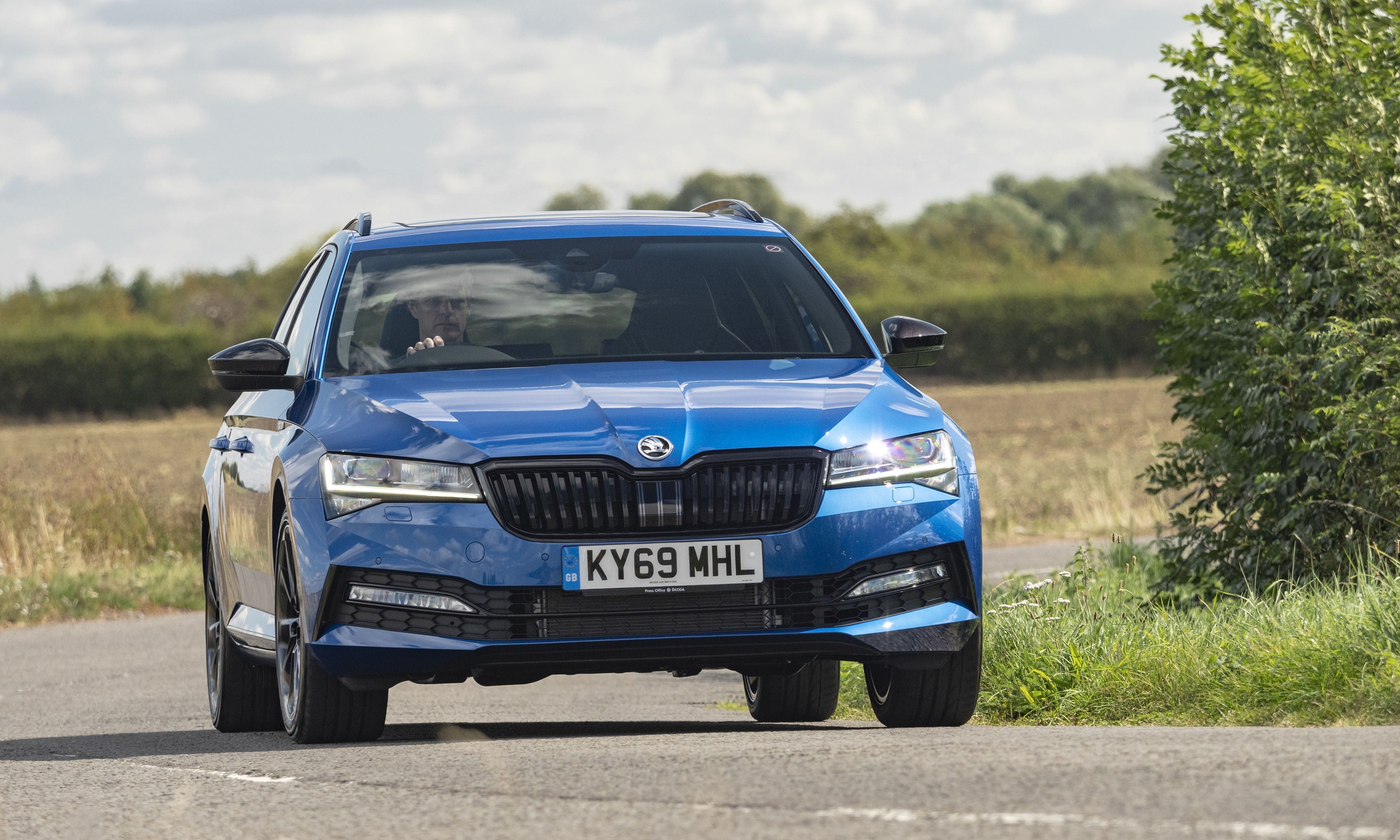 Skoda Superb Estate Review 2022 Front View