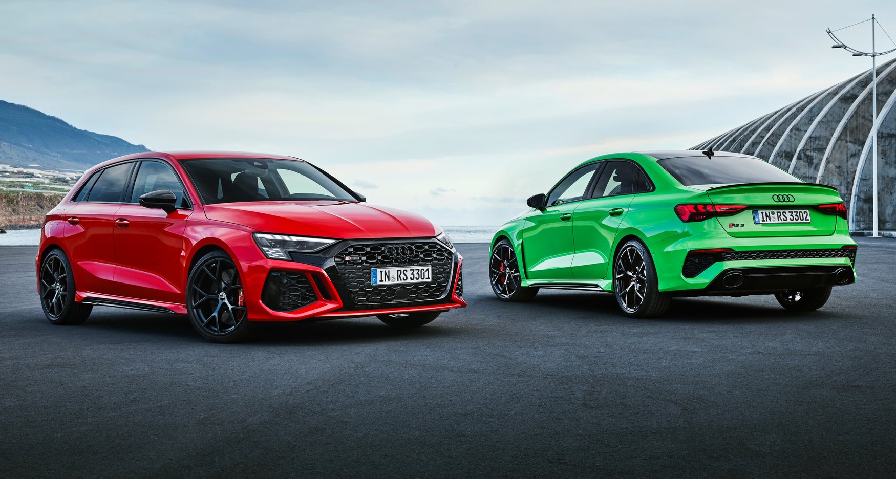 2021 Audi RS3 hatchback and saloon