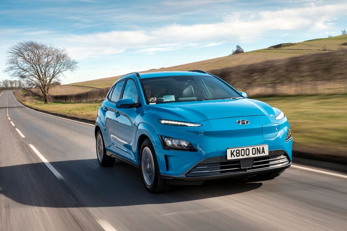 Blue Hyundai Kona Electric