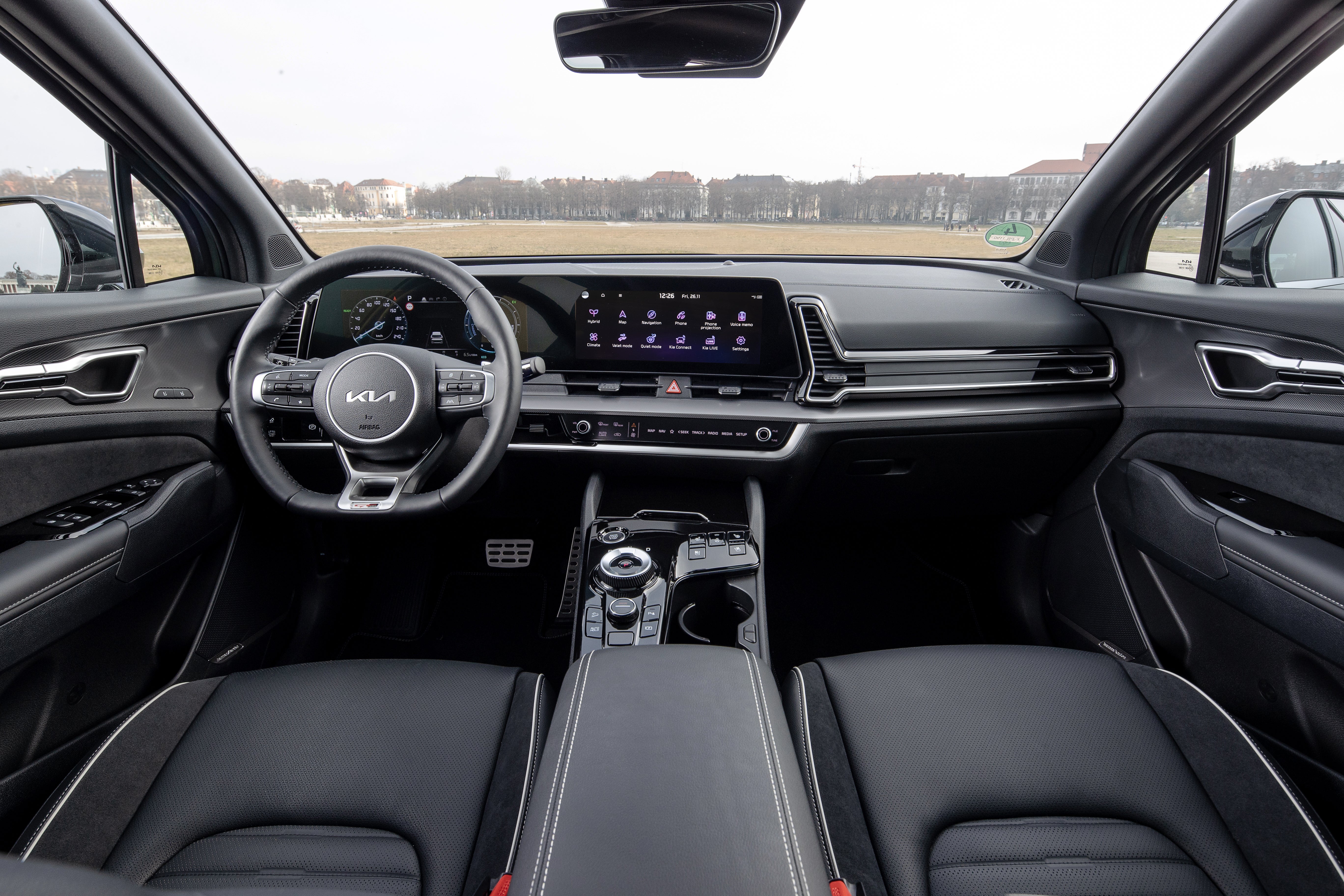 Large infotainment screens are the interior's most striking feature