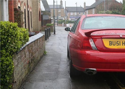 Car parked to avoid catalytic converter theft