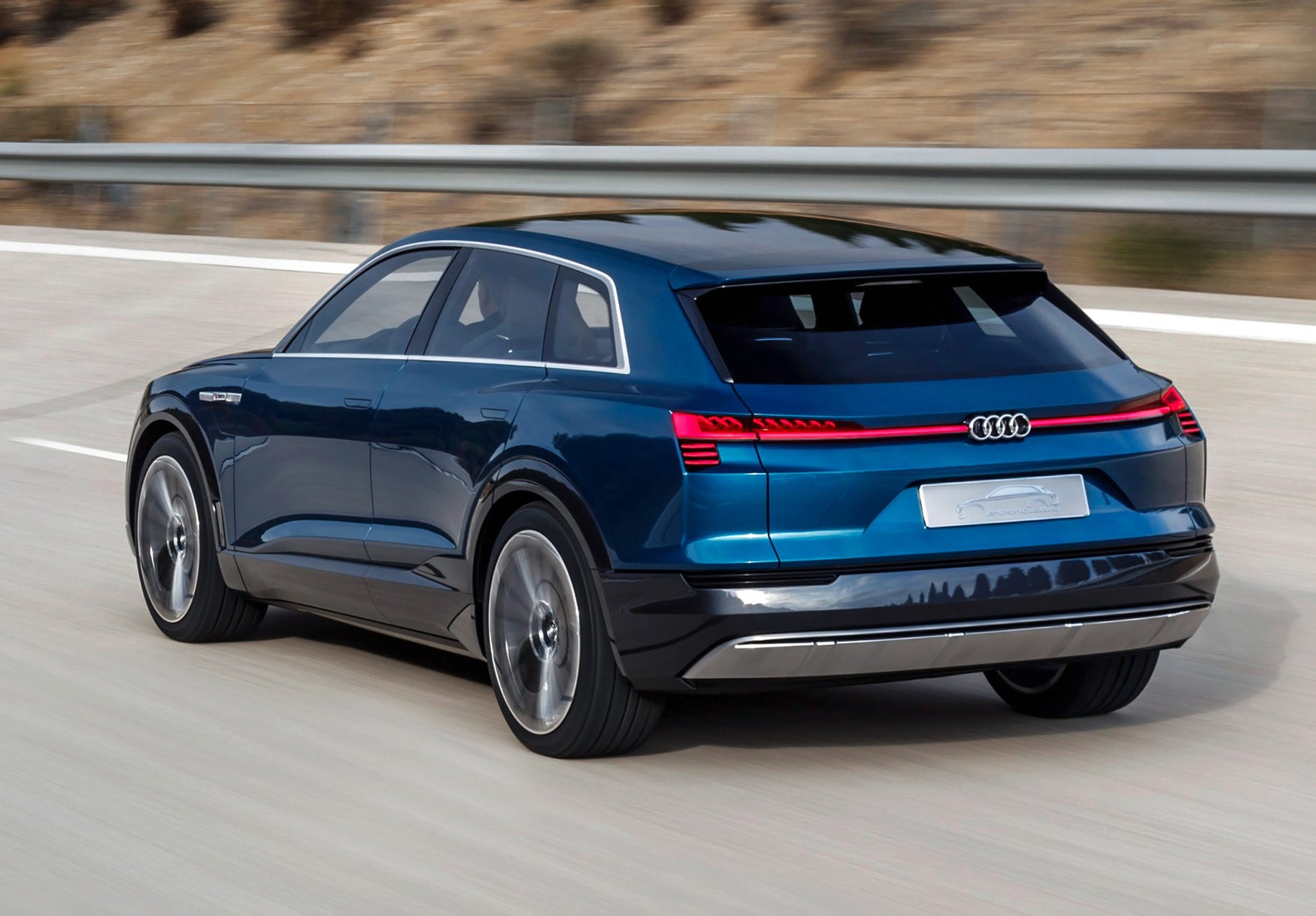 Audi Q6 e-tron rear-three quarter