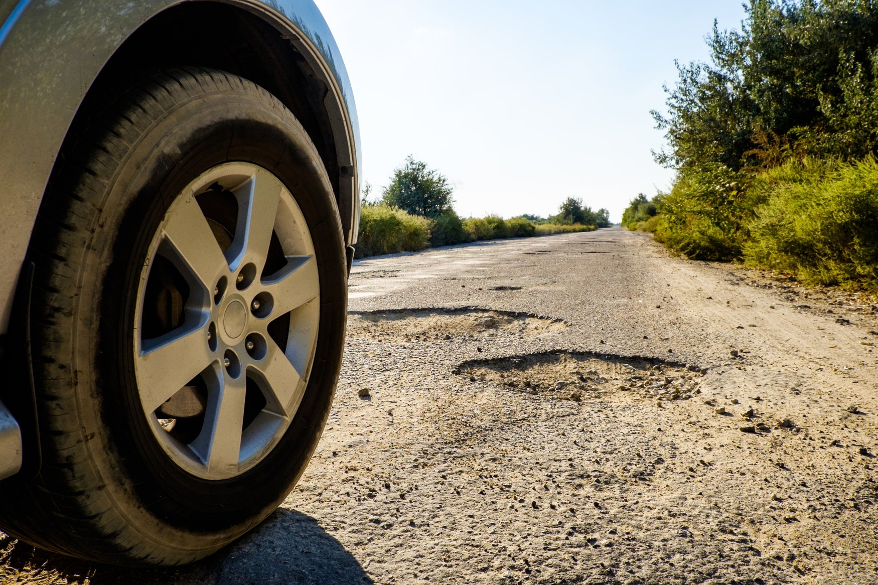 Potholes and wheel