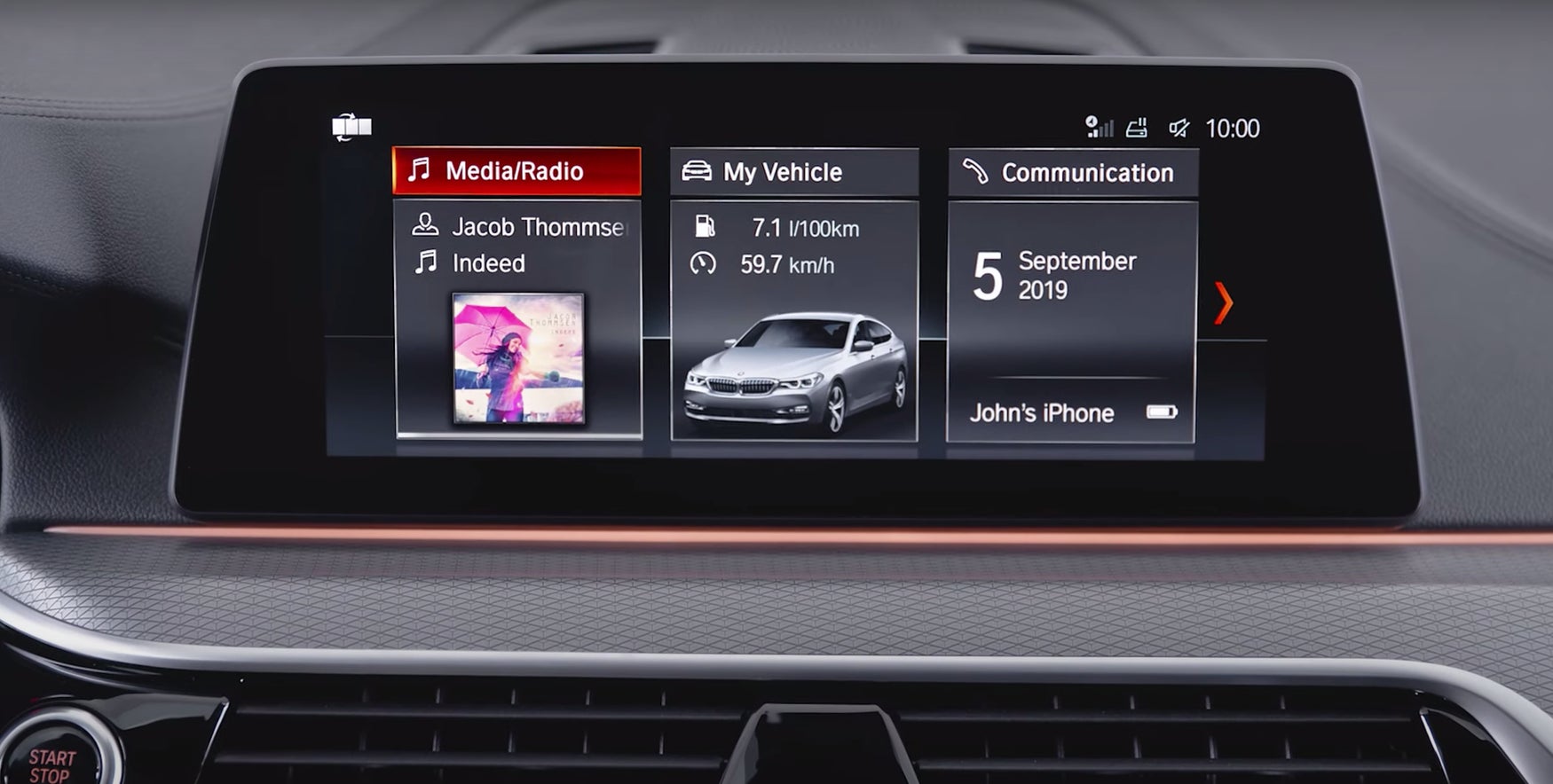 BMW iDrive tiles