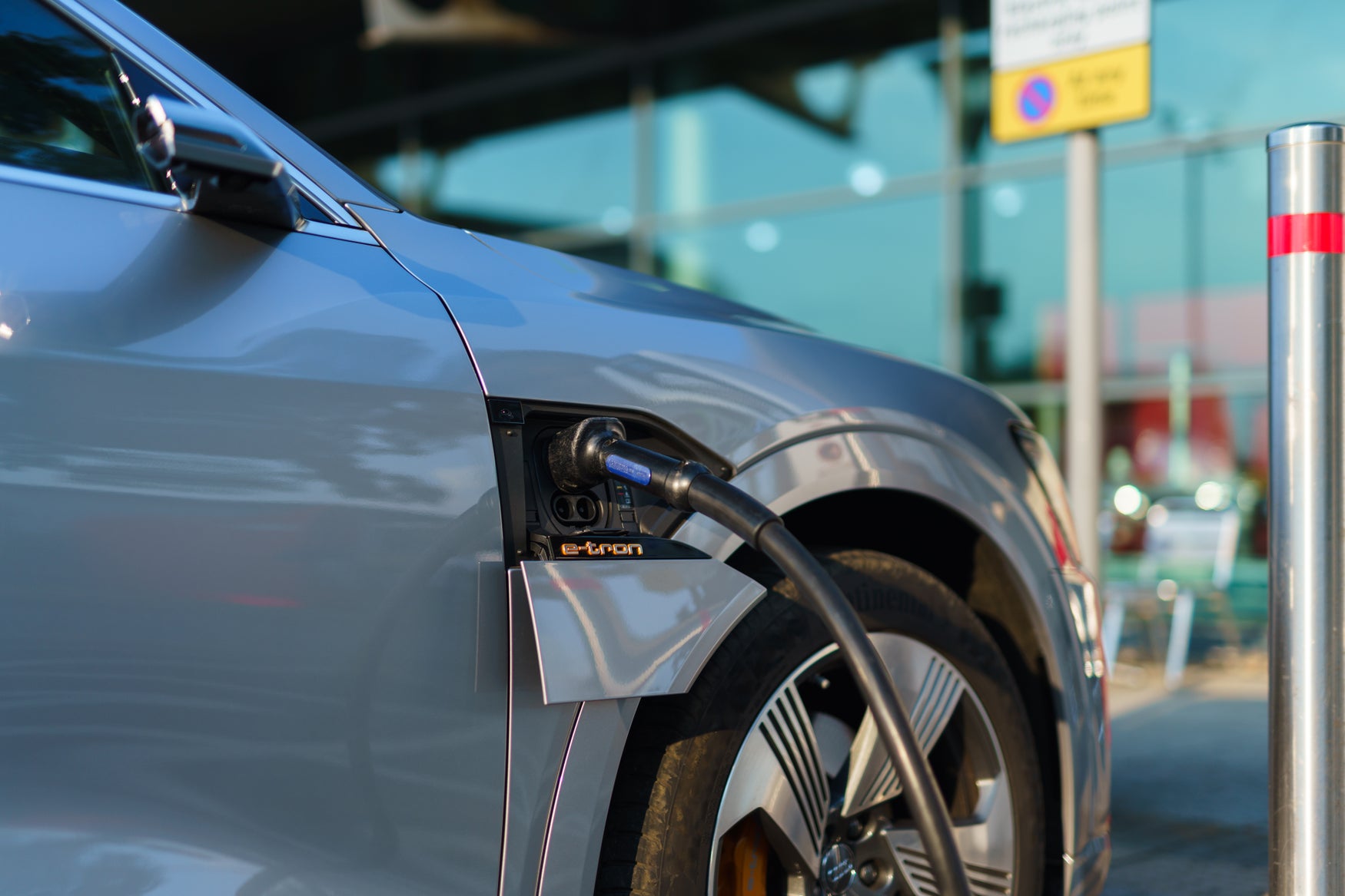 Audi e-tron on charge