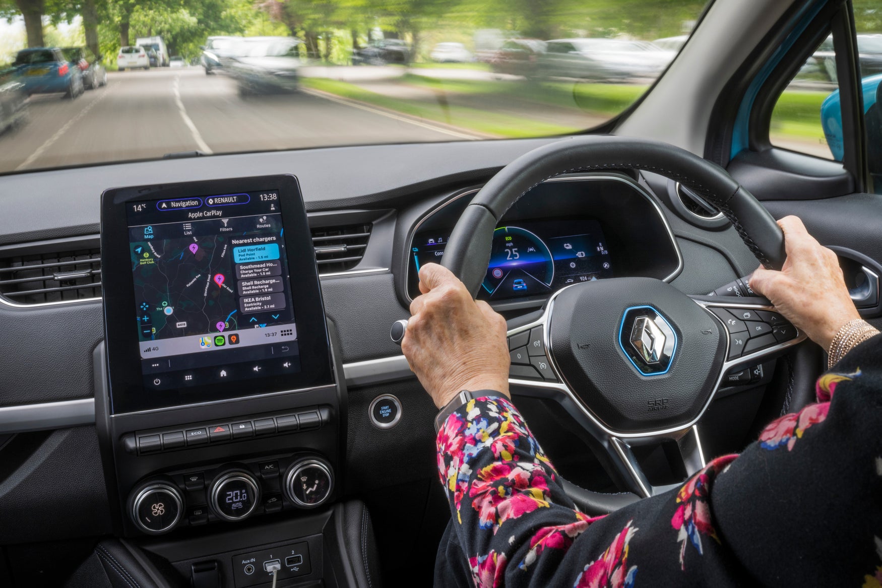 Apple CarPlay in use