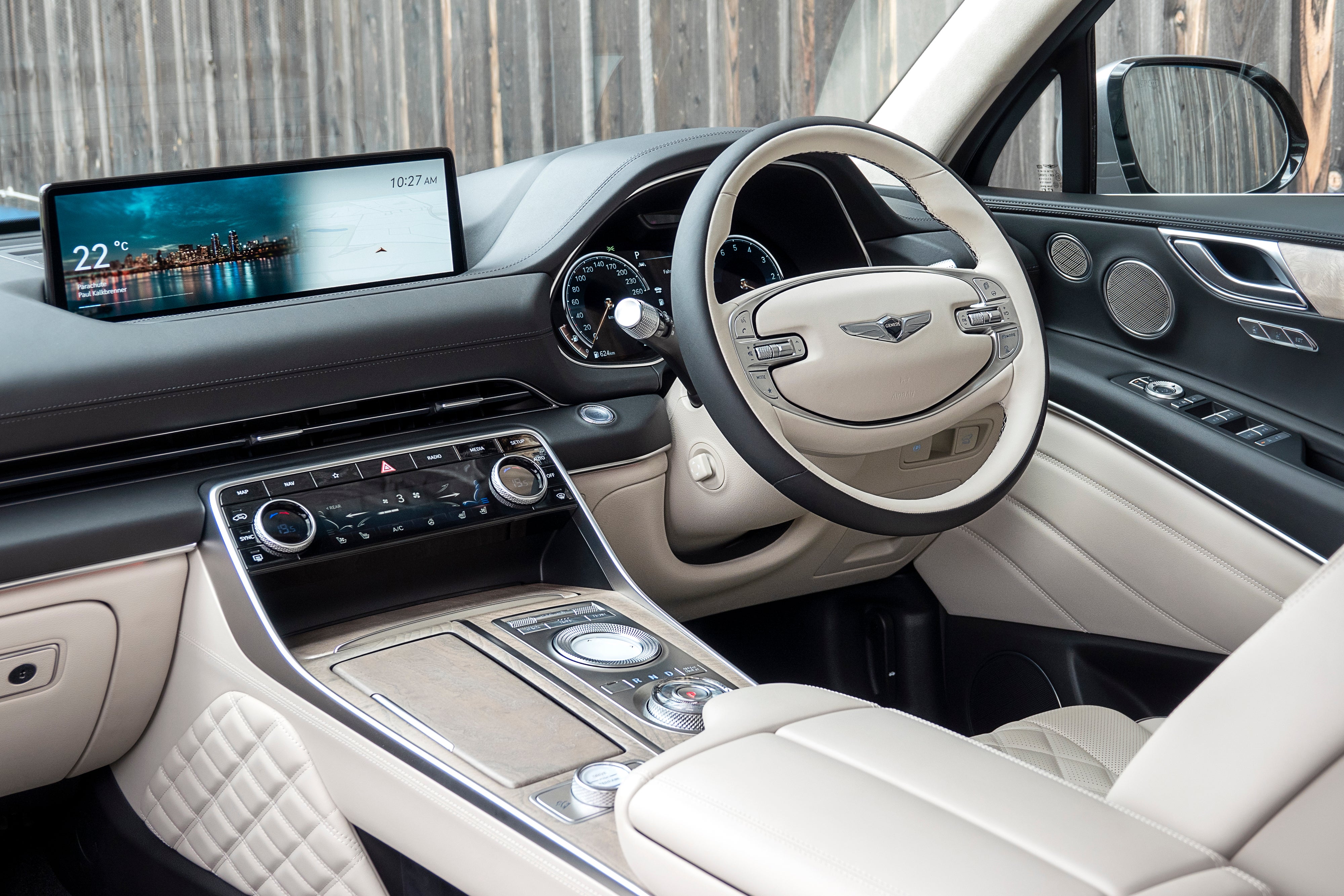 The GV80's interior is more convincingly luxurious than the cheaper G80 saloon